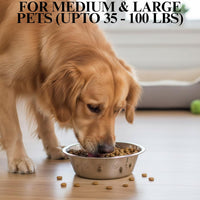 Pet Feeder Stainless Steel Dog Bowls Replacement 8" Diameter 2-Pack – Essentials for Dogs - 8 cup (Embossed) / Double Pack - image 3