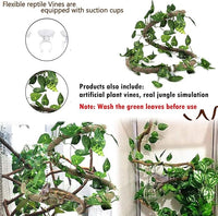 Hamiledyi Reptile Driftwood Decoration Natural Coral Driftwood Branches for Aquarium Reptiles Trunk Log Ornament Bendable Jungle Climbing Vines Decor for Bearded Dragon Lizad Amphibian Fish Tank