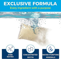 Pond Clarifier Treatment – 12 Packets Natural Pond Water Clear for Outdoor Lakes – Beneficial Enzymes to Improve Water Clarity & Eliminate Odor – Treats Up to 144000 Sq Ft
