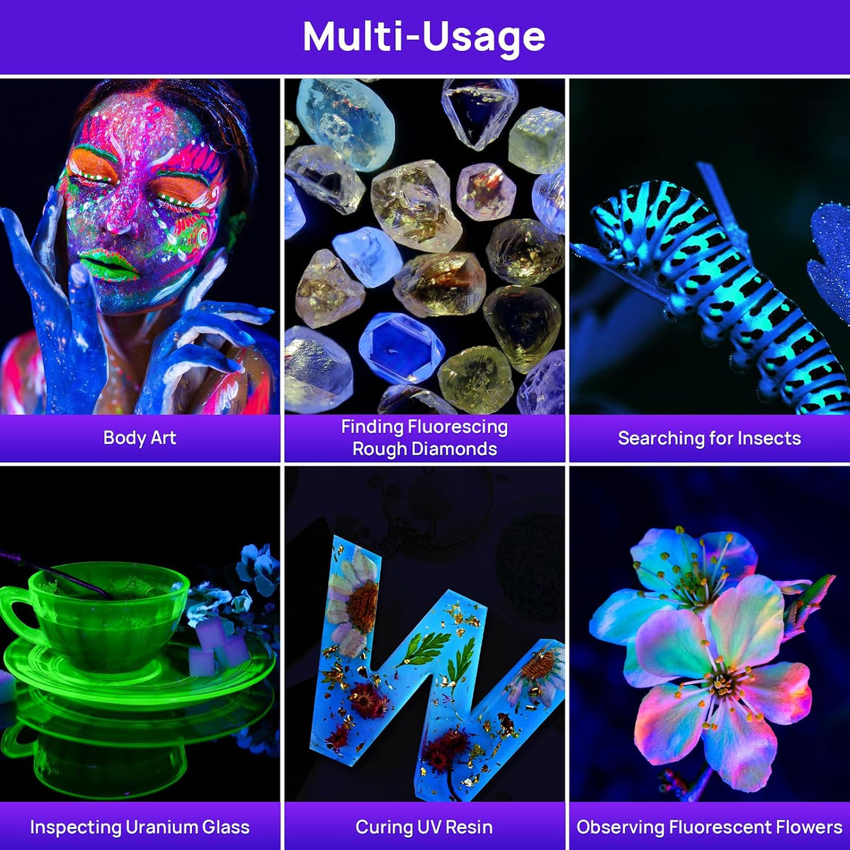 UV Flashlight Black Light - 1 Pack - image 4