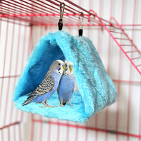 2 Pack Warm Bird Nest House Bed Hanging Hammock Sleeping Bed Plush - Blue and Grey - image 3