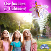 Sky Dancers Flying Doll, Pull-String Toy, No Batteries - Purple - image 4