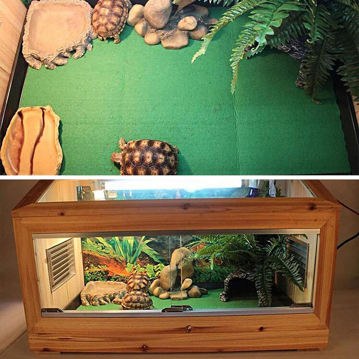 Reptile Carpet, 2 Pack of Bearded Dragon Mat Terrarium Substrate Liner Bedding for Snake Turtle - 47.2" X 23.6" / 1 PC - image 3