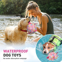 QDAN Dog Soccer Ball Toy with Strap - Pastel Pink / Medium Size 2 - image 3