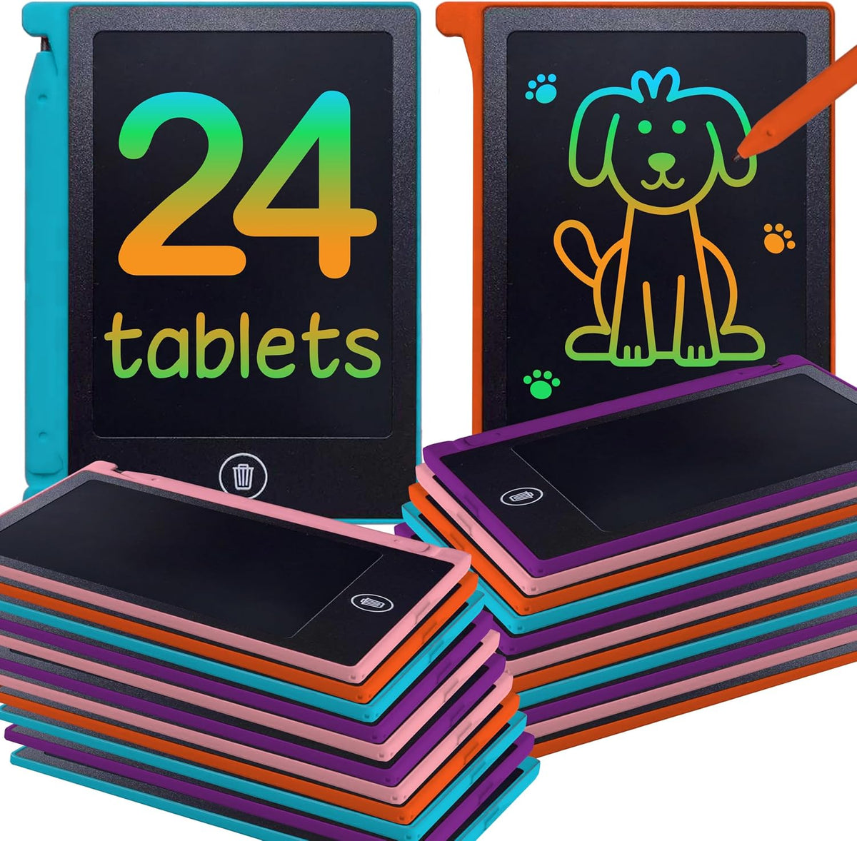 Playtapus Party Favor Mini LCD Writing Tablet for Kids - 24 Pack