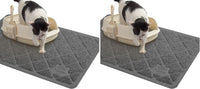 Niubya Premium Cat Litter Mat - Gris oscuro / 1 Count (Pack of 2) / 23" x 14"