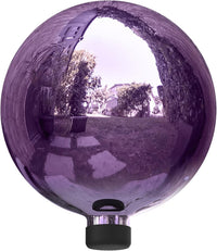 Alpine Corporation 10" Diameter Indoor Outdoor Glass Gazing Globe - Purple / 10 Inch