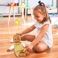 New York Doll Collection 11 inch soft body baby doll in polka dot onesie with pacifier and blanket - view 25