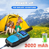 Wishouse Walkie Talkies for Kids Rechargeable with USB Charger - Blue Blue - image 2