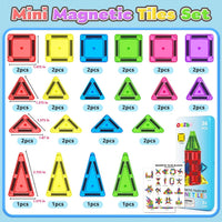 Magnetic Tiles Mini Travel Toddler Set - Color-5 - image 3