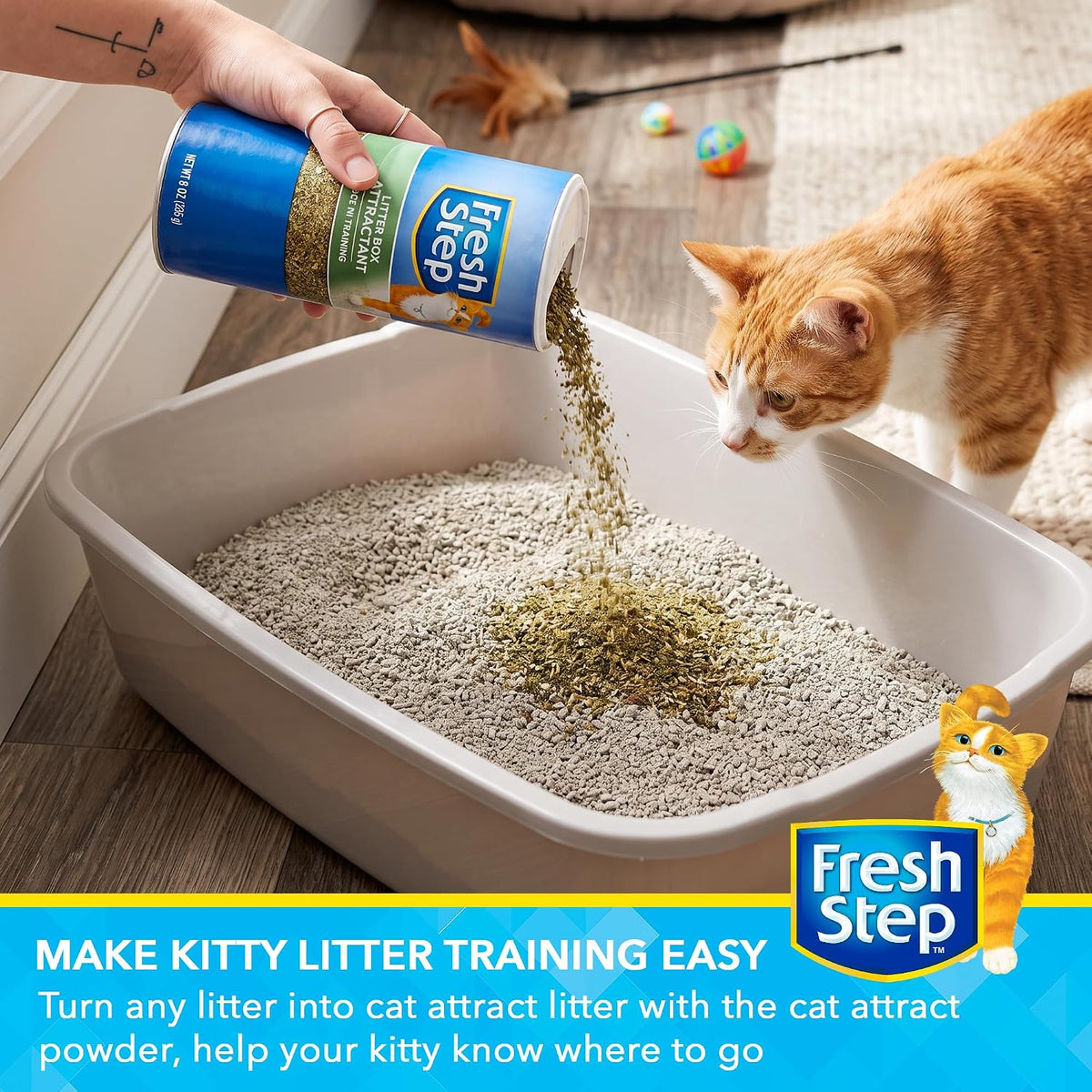 Fresh Step Cat Litter Box Training Attractant Powder - 9 Ounce (Pack of 3) - image 2