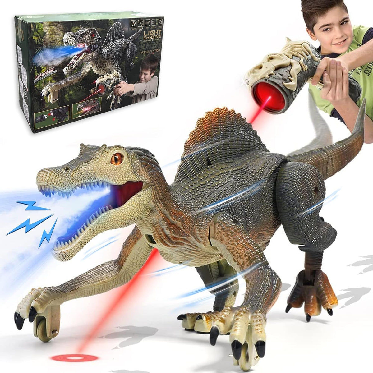 Richgv Dinosaur Toys for Kids 3-5-7 Years Old - Gray