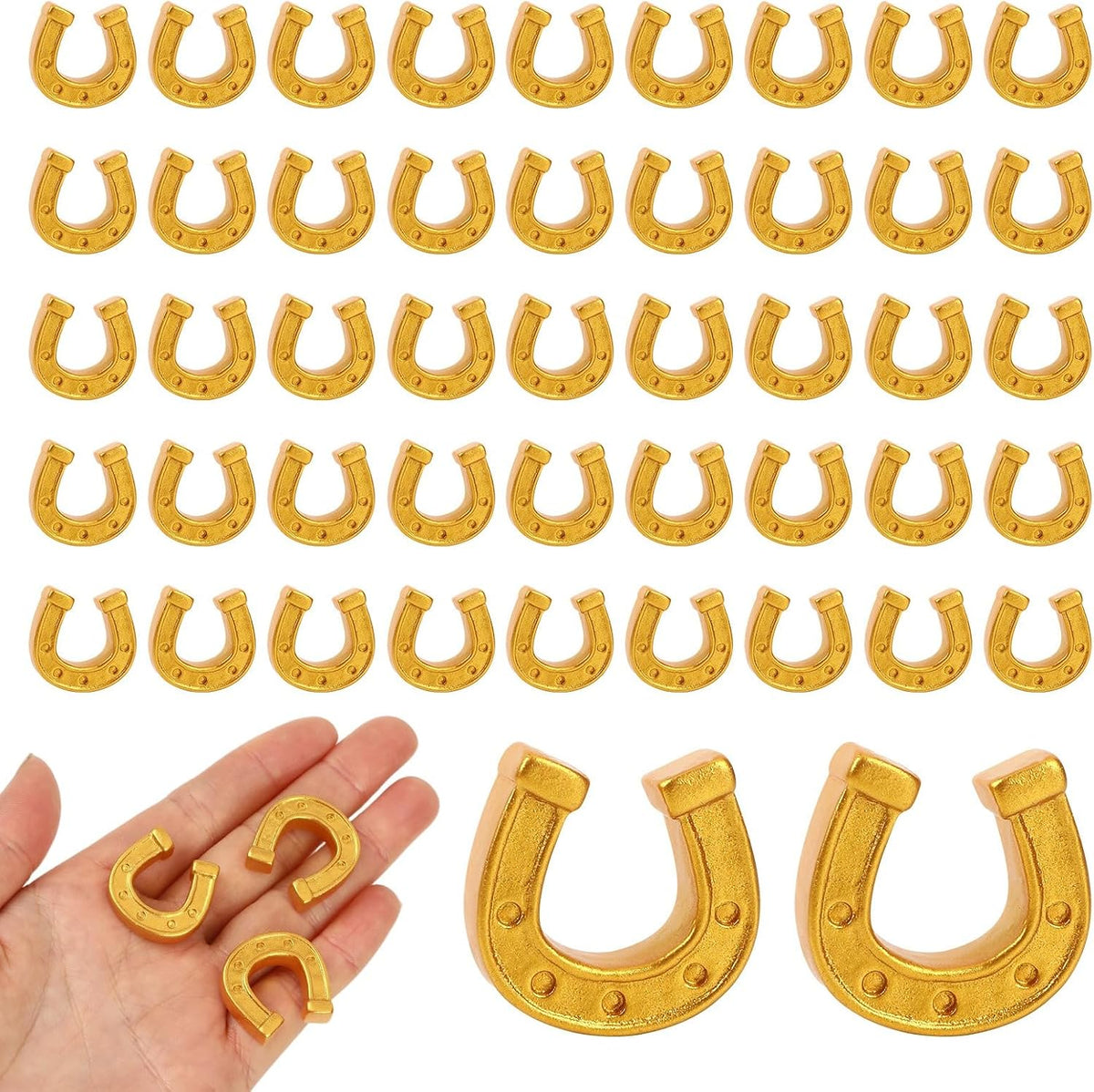 JUNEBRUSHS 50 Pcs Mini Pumpkins Fake Pumpkins Artificial Pumpkins - Horseshoe Style