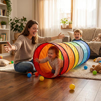 Kids Play Tunnel Tent for Toddlers - 1 Pc Rainbow - image 2