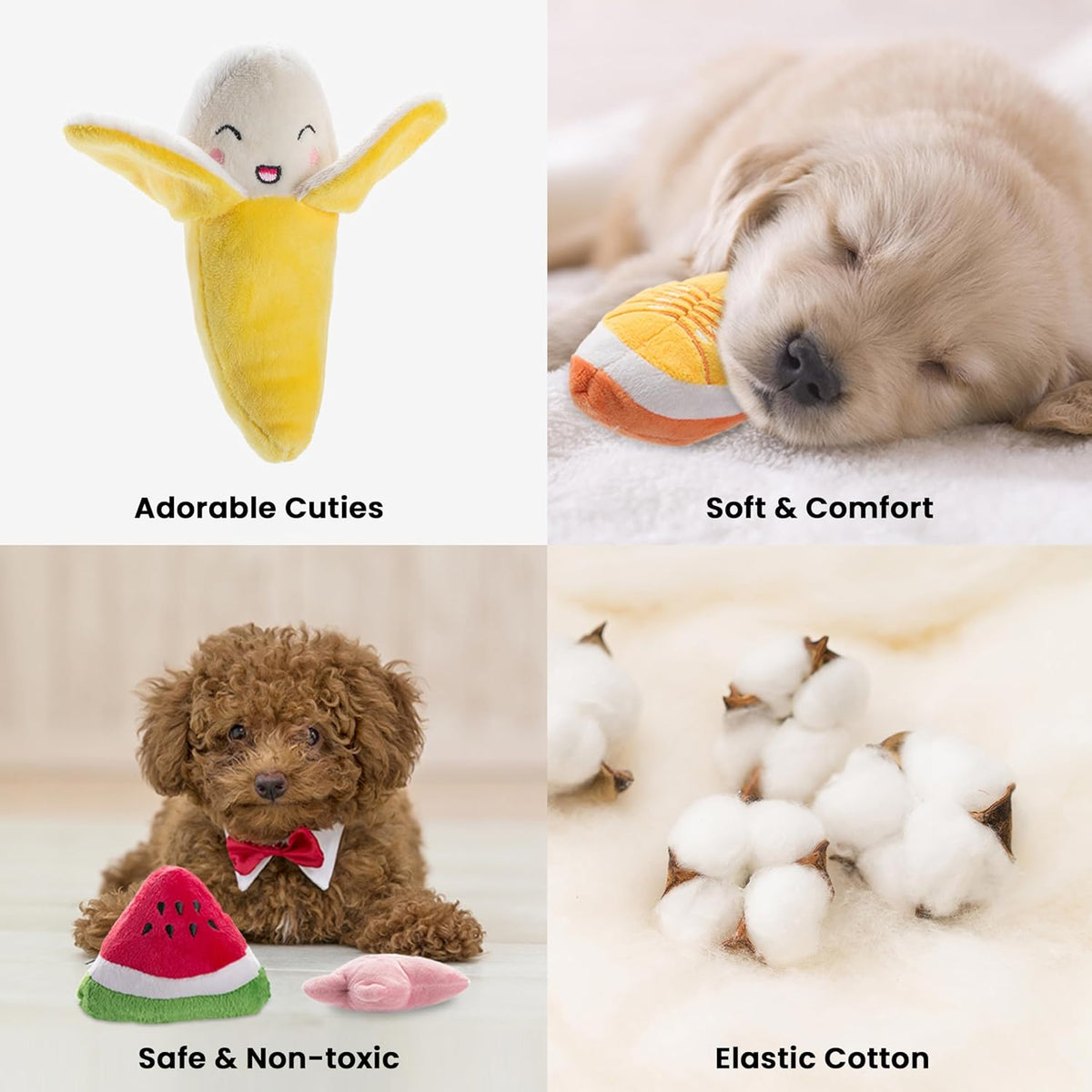 Nocciola Dog Squeaky Toys, Plush Small Dog Toys for Dogs - image 2