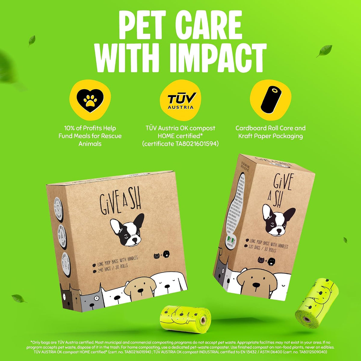 Dog Poop Bags with Handles - 1 Count (Pack of 240) / Long - image 2