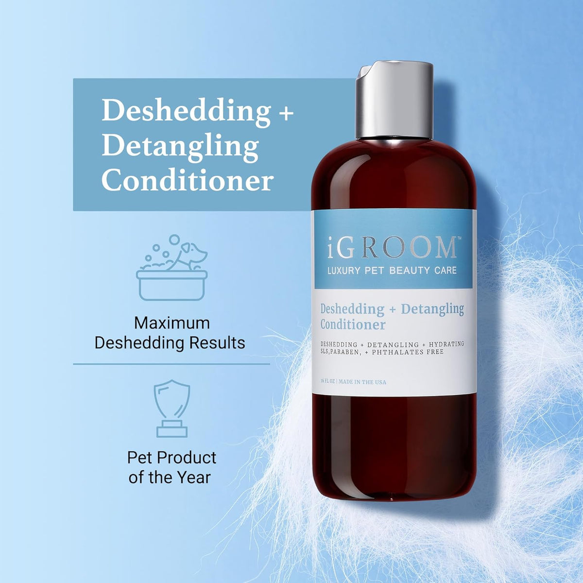 iGroom Deshedding & Detangling Dog Conditioner - 16 OZ - image 2