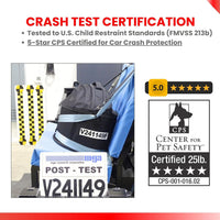 Crash-Tested Small Dog Car Seat, CPS Certified Crash Protection - Black / Medium - image 2