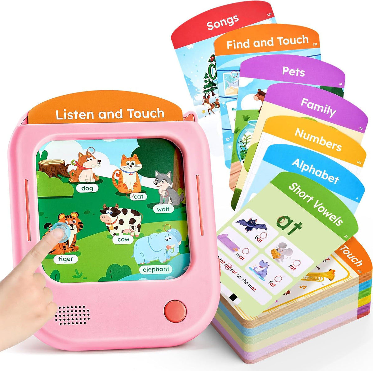 JoyCat Kids Learning Tablet - Pink:English-Early Learning