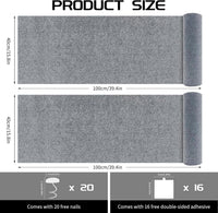 2 Pcs Self-Adhesive Cat Scratch Mat - Light Grey - image 2