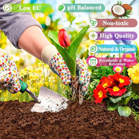 ZeeDix 5 Pack Premium Coco Coir Brick, Organic Compressed Coconut Coir Bricks Seed Starter Potting Soil for Plants, Coconut Fiber Substrate with Low EC & pH Balance for Gardening Flower Herbs