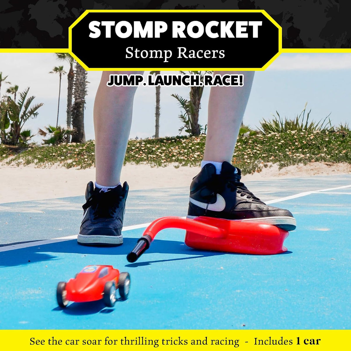 Dueling Stomp Racers by Stomp Rocket, Air Powered Race Car Set – Fun for Kids & Family - Single Racers - image 2