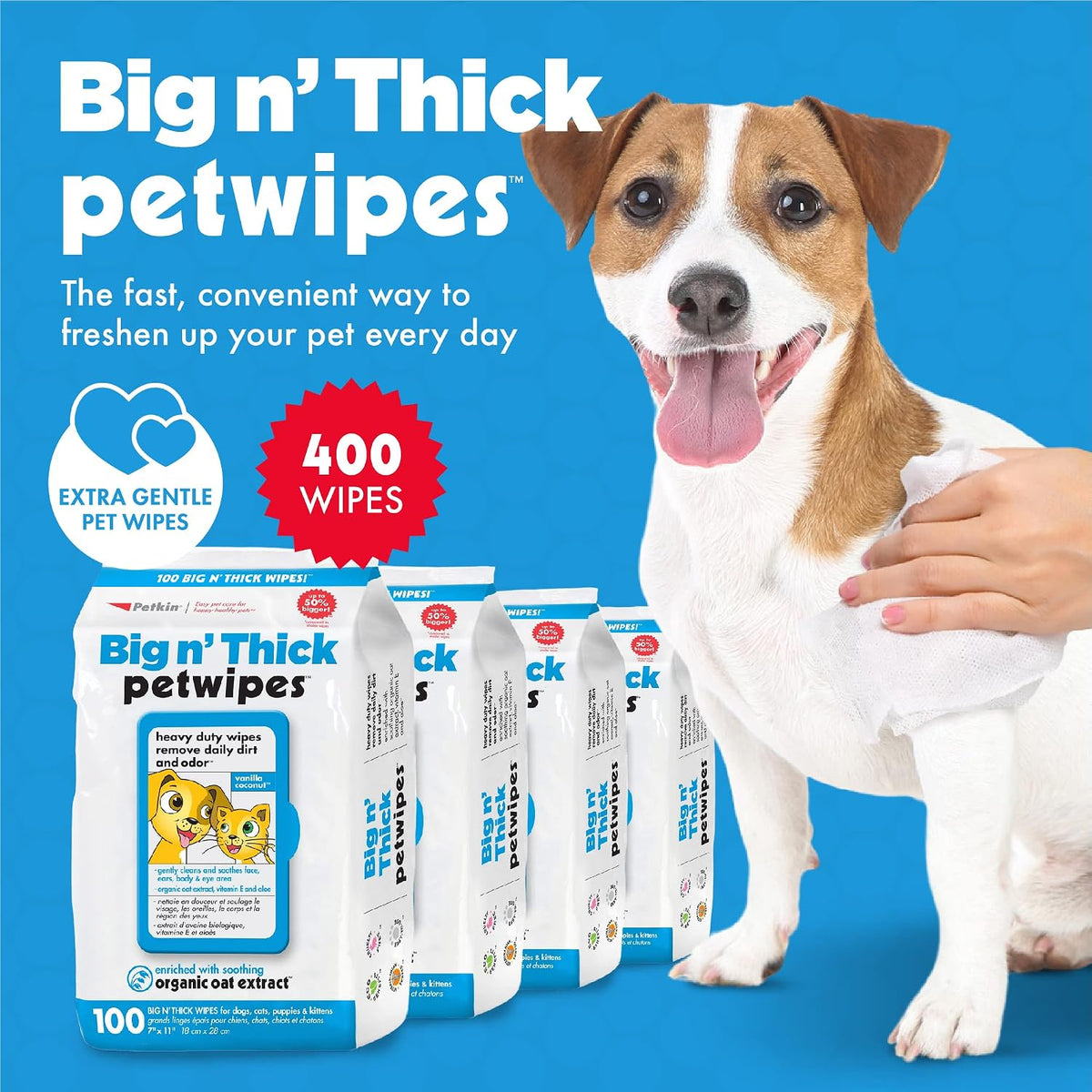Petkin Big N' Thick Petwipes – Essentials for Dogs - 4 - image 2