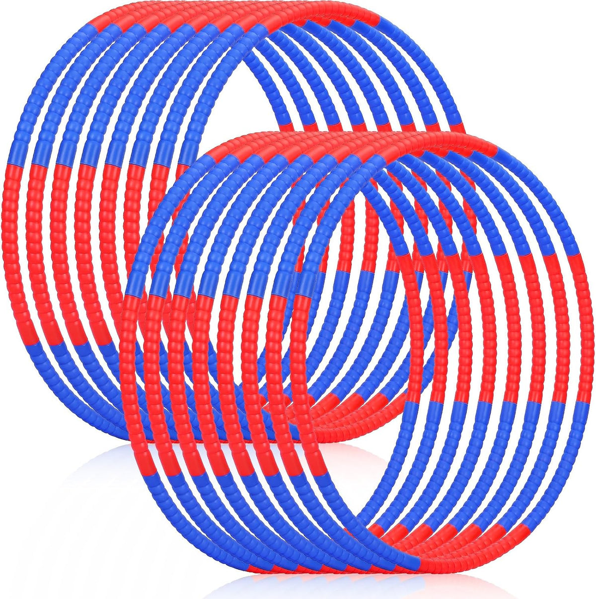 Vinsot snap together plastic hoops for kids in multicolor detachable sections
