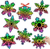 AUGSUN fall rainbow scratch art bookmarks with pumpkin and leaf designs