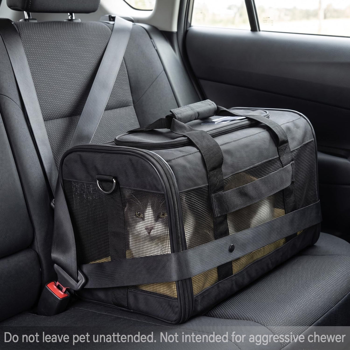 Conlun Cat Carrier Soft-Sided Pets Travel Carriers up to 15 Lbs - Pink / 17.0"L x 11.0"W x 11.0"H - image 4