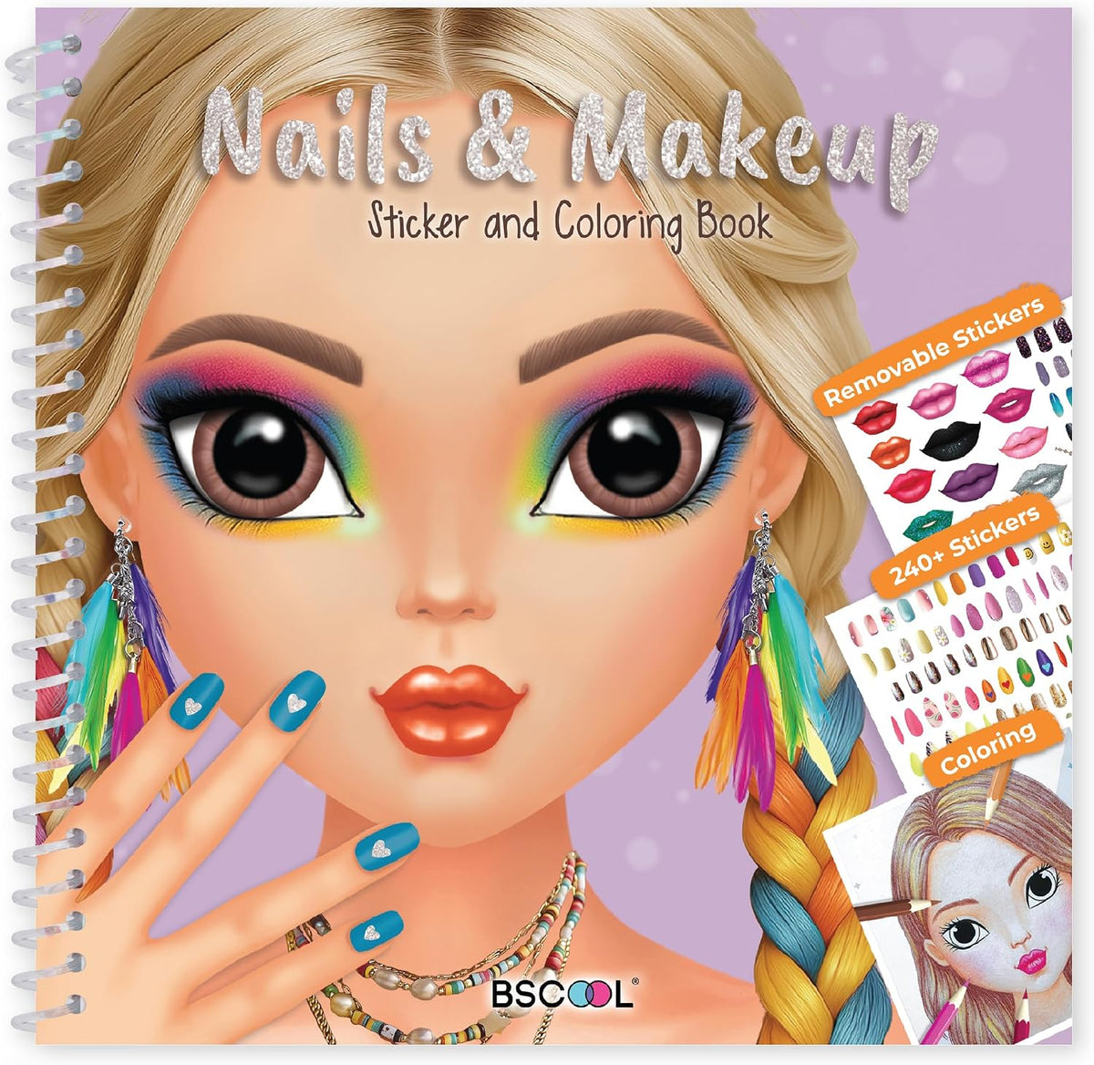BSCOOL Nail Art Book for kids Stickers and Design Guides. - 1 PCS - Nails and Make Up
