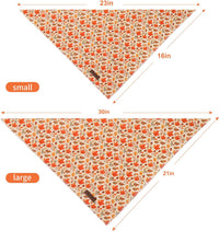 MR. CHUBBYFACE Fall Orange Plaid Dog Bandanas Reversible Triangle - C:Fall Acorns / L - image 4
