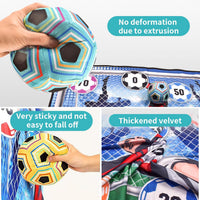 Anehono sticky soccer toss game set for kids with flannel target goal and sticky balls - view 3