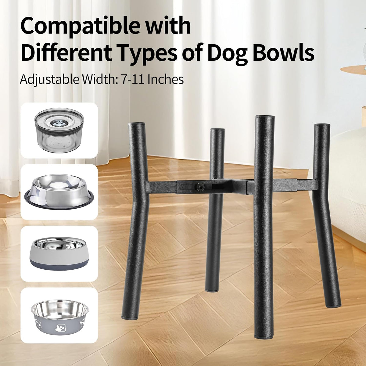 PROERR Lifted Dog Bowl Stand, Without Bowls - Large-HIGH-12IN - image 3