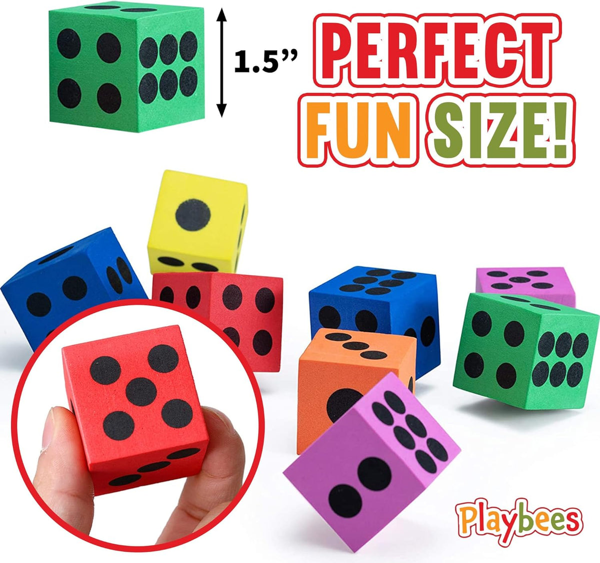 Big Foam Dice Set 24 Pack, Non-Toxic - 12 Pack - image 3