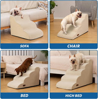 Dog Stairs for Small Dogs and Cats - Beige / 5 / Standard 5-Step 22.2"H - image 3