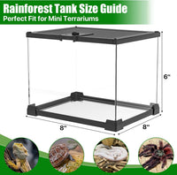 Folding Reptile Travel Terrarium Tank 17" × 12" × 10" – Essentials for Reptiles And Amphibians - 8" x 8" x 6" - image 3