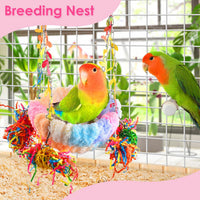 KATUMO Bird Nest, Conure Breeding Bed Parrotlet Snuggle Nest Lovebird Bed Bird Swing Bed for Small - 5.5"L x 5.5"W x 3.0"Th / Pink - image 4
