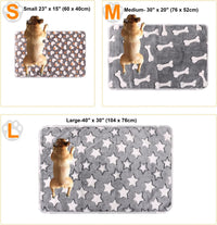 MIWOPET 3 Pack Fleece Pet Blankets Warm Bed Throw for Dogs & Cats - Star/Love/Bone / Small(23"*15") - image 3