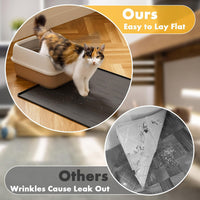 Pieviev Extra Large Silicone Litter Box Mat, Easy to Clean - Dark Gray / XL-40''x28'' - image 4