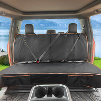 Dog Car Seat Covers for Back Seat - Bench-61"W / PU leather-Black - image 3