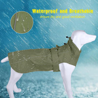 Adjustable Waterproof Dog Raincoat for Dogs - Army Green / X-Large(37-55lb) - image 4