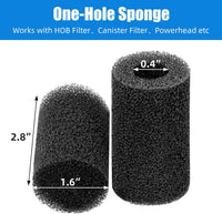 AQUANEAT 12-Pack Pre-Filter Sponge for Aquarium Shrimp Fry Fish Tank - 1.4"D X 2.4"H, 0.4" - image 2