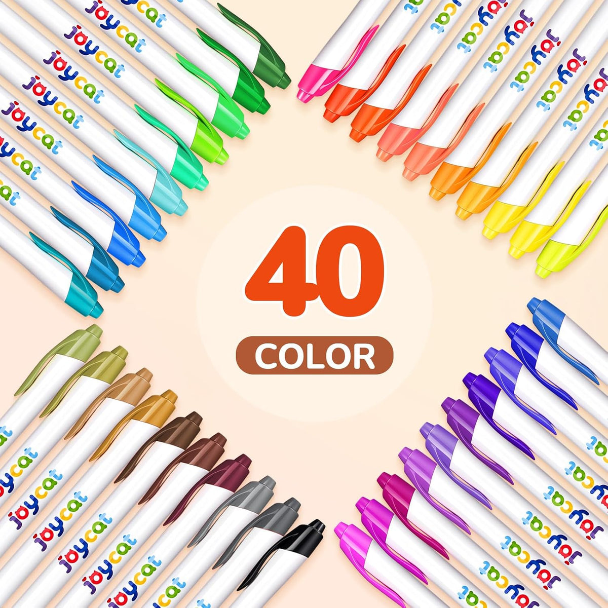 JoyCat 20-Color Washable Markers for Kids - 40 Count - image 3