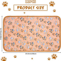 Tegeme 12 Pcs Puppy Blanket for Litter Dog Cat - Dark Gray, White, Camel / 23 x 16 Inch - image 2