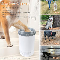 Dog Paw Cleaner with Absorbent Towel, Dog Paw Washer, Muddy Paw Cleaner, Dog Foot Cleaner, Plunger Style Dog Paw Washer, Paw Cleaner for Dogs, Suitable for Small Breed & Medium Breed Dogs