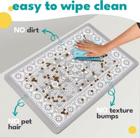 Dog Mat for Food and Water, Cat Feeding Mat - 16.5"L x 26"W / Aztec Sun - image 4