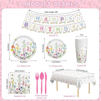 Litmitfu dinosaur birthday party supplies with plates, cups and banner - view 14