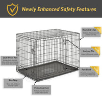New World by Midwest 42-Inch Single Door Crate, for Large Breeds - Double Door - Black / XL (48"L) - image 4