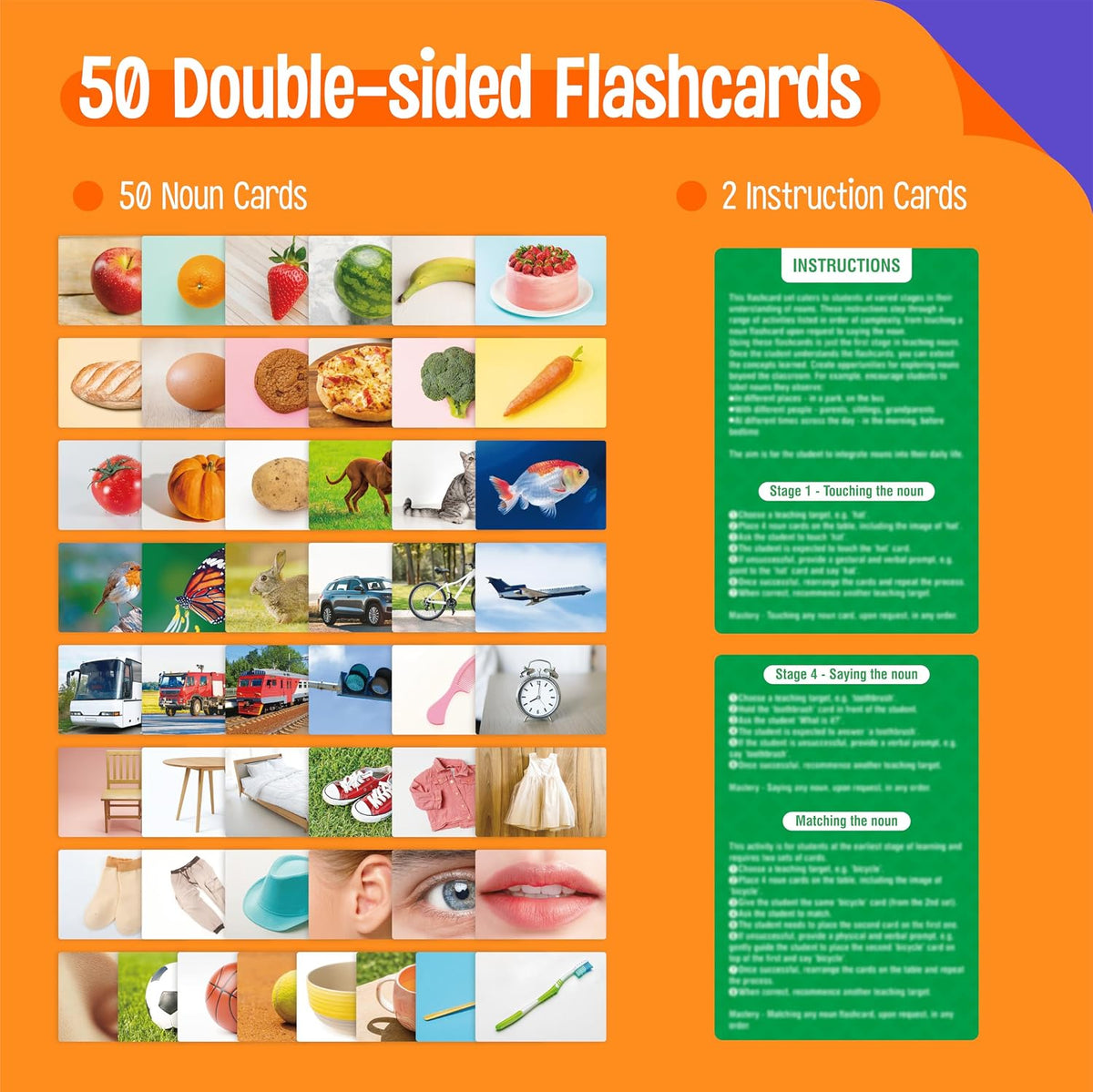SpriteGru 50 double-sided verb flashcards with action pictures - view 16